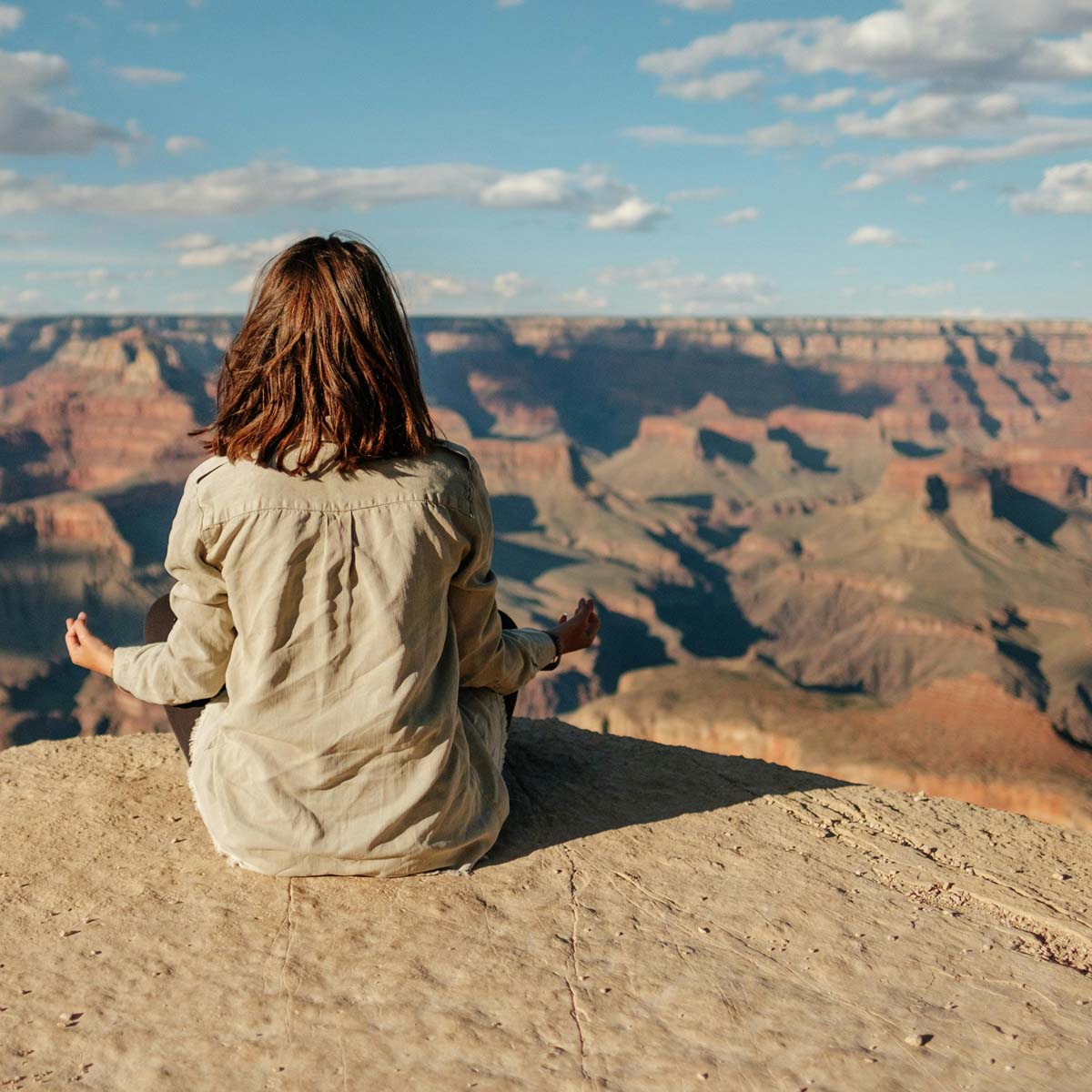 woman-meditating-at-grand-canyon image Meditating in Grand Canyon
